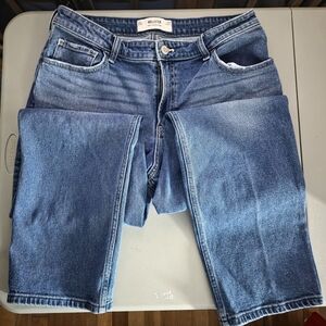 Hollister Women's Classic Blue Straight Leg Jeans